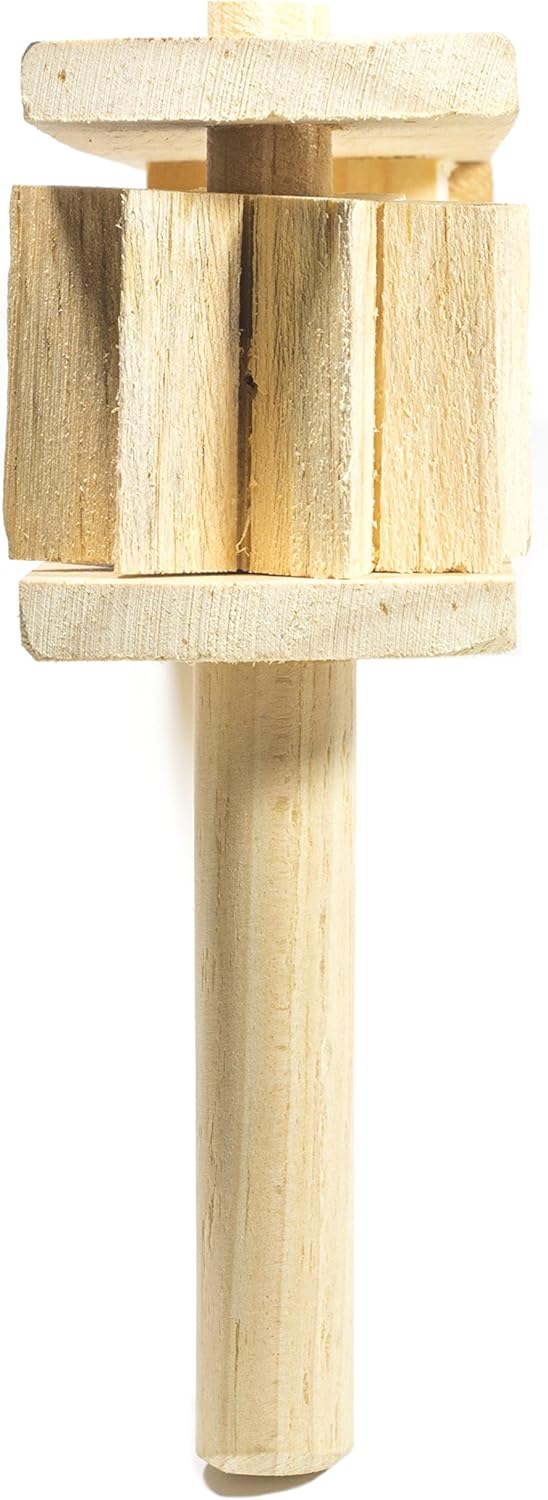(2 Pack) Wooden Handmade Noisemaker Grogger, 15" Matraca Ratchet Sports Loud