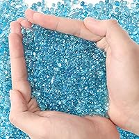 Vista 17 de T4U Piedras con virutas pulidas, cristal triturado de cuarzo 2 LB, gravas de forma irregular, piedras curativas de guijarro, rocas lisas DIY