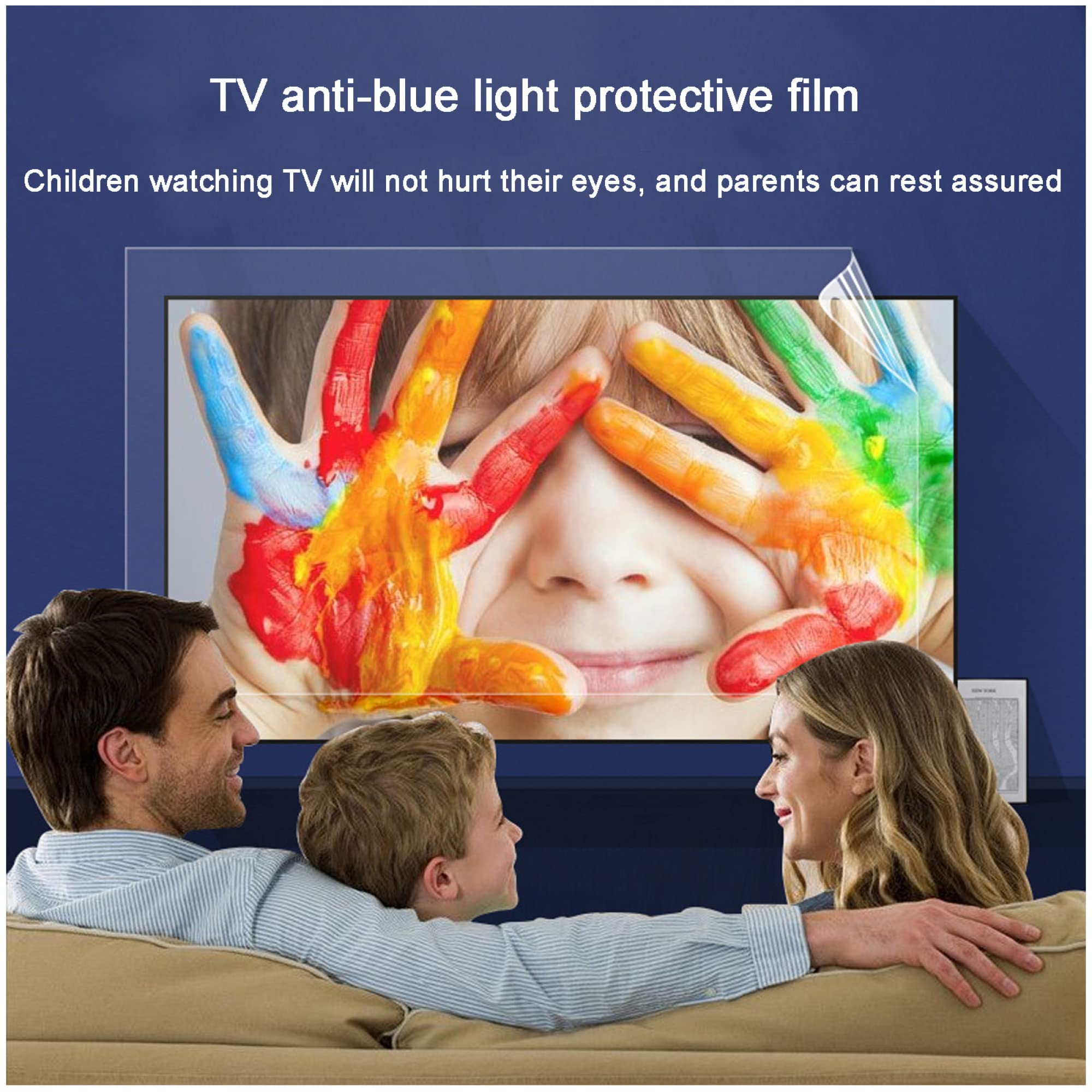 Schermo protettivo BTV con cornice a morsetto Sche Pellicola protettiva for schermo TV antiriflesso da 42-49 pollici, pellicola filtrante opaca antiriflesso/antiluce blu/antigraffio, for TV LCD LED OL