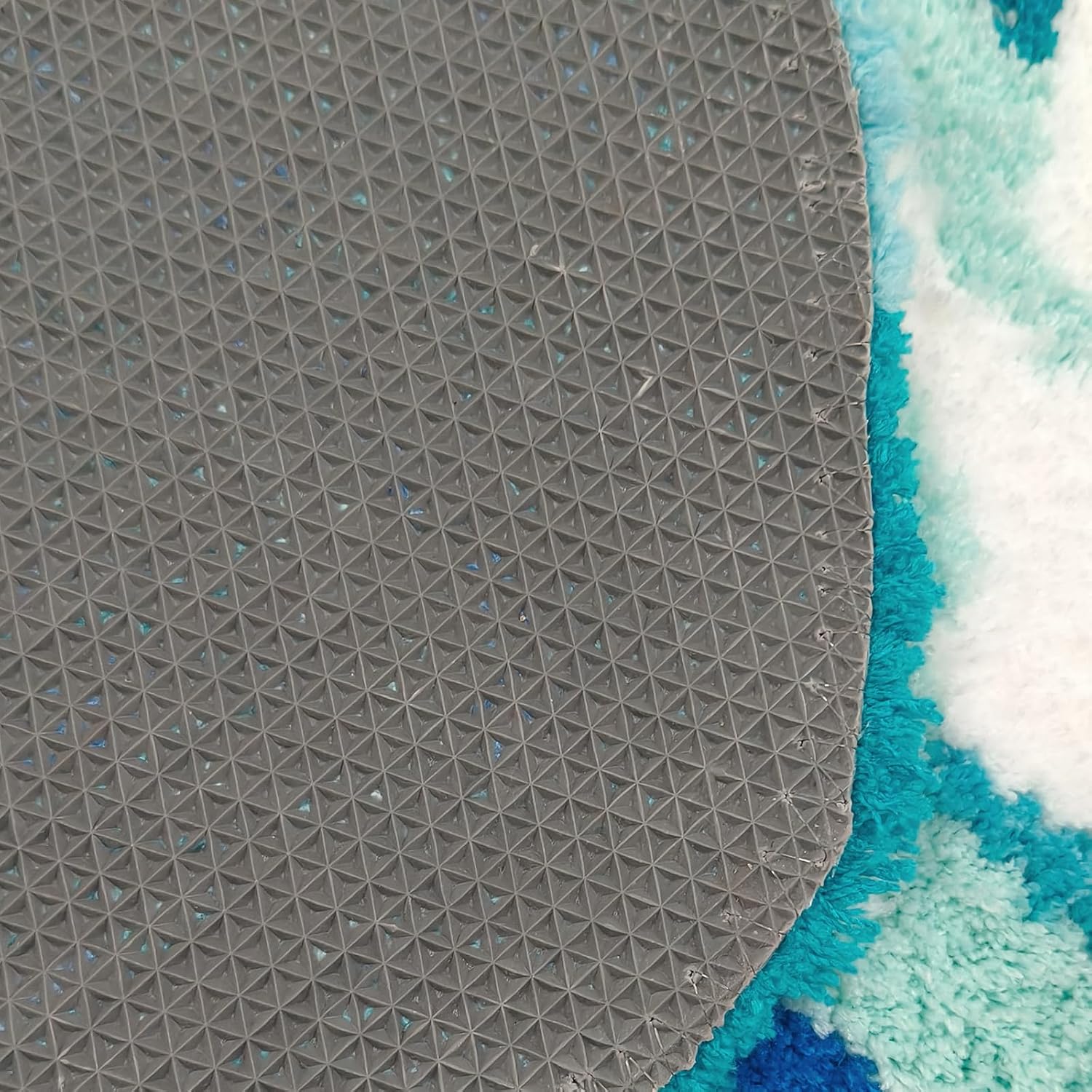 USTIDE U-Shaped Bathroom Rug, Non Skid Thick Toilet Mats Shaggy Blue Rose Absorbent Bath Mats Farmhouse Decor Kitchen Mat Laundry Rug