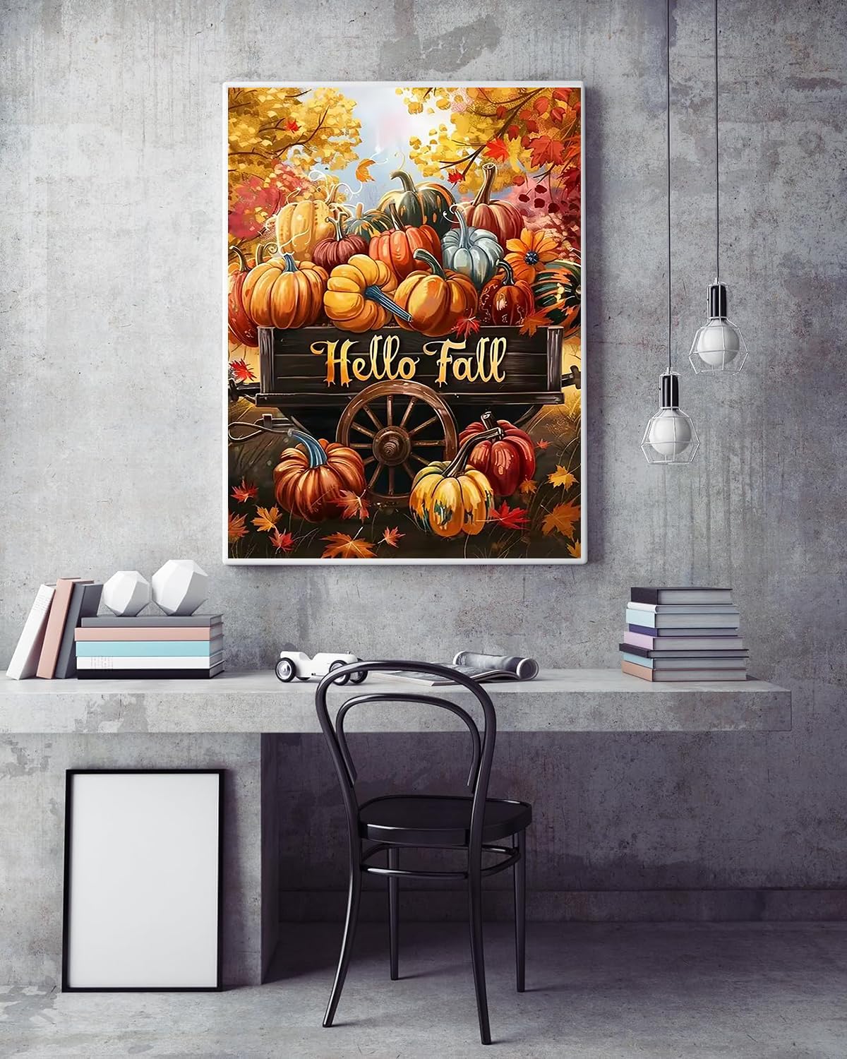 Halloween Pumpkin & Spooky House 5D Diamond Painting Kits For Adults - Full Drill 12x16 Inch