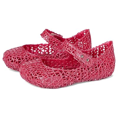 Mini Melissa Mini Campana Papel BB (Toddler/Little Kid) Girls Shoes Red Glitter/Silver