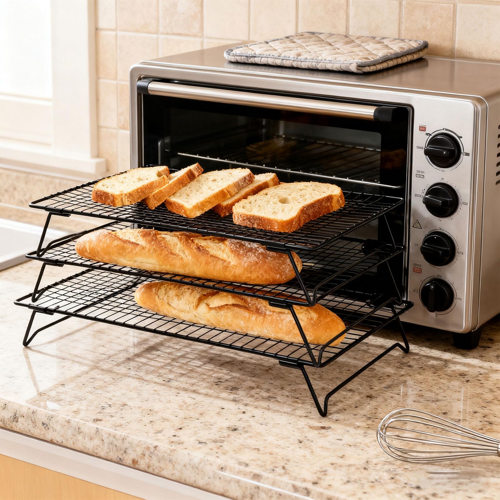 Grille de refroidissement professionnelle à 4 couches antidérapante multifonction pour une déshydratation efficace et un refroidissement rapide