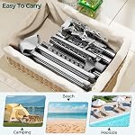 KINGBOARD Clothes Drying Rack, 2-Tier Laundry Drying Rack, Expandable Clothing Drying Rack for Indoor Air Drying Clothing, Clothing Dryer Towel Rack, 25 * 25 * 72inch