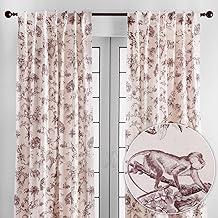 Maison d'Hermine Curtains for Living Room 100% Cotton 96 inch Length Two Panels Window Toile Curtains for Bedroom with Loop & Rod Pockets, Gifts for Mothers Day (Bonobo Brown, 50