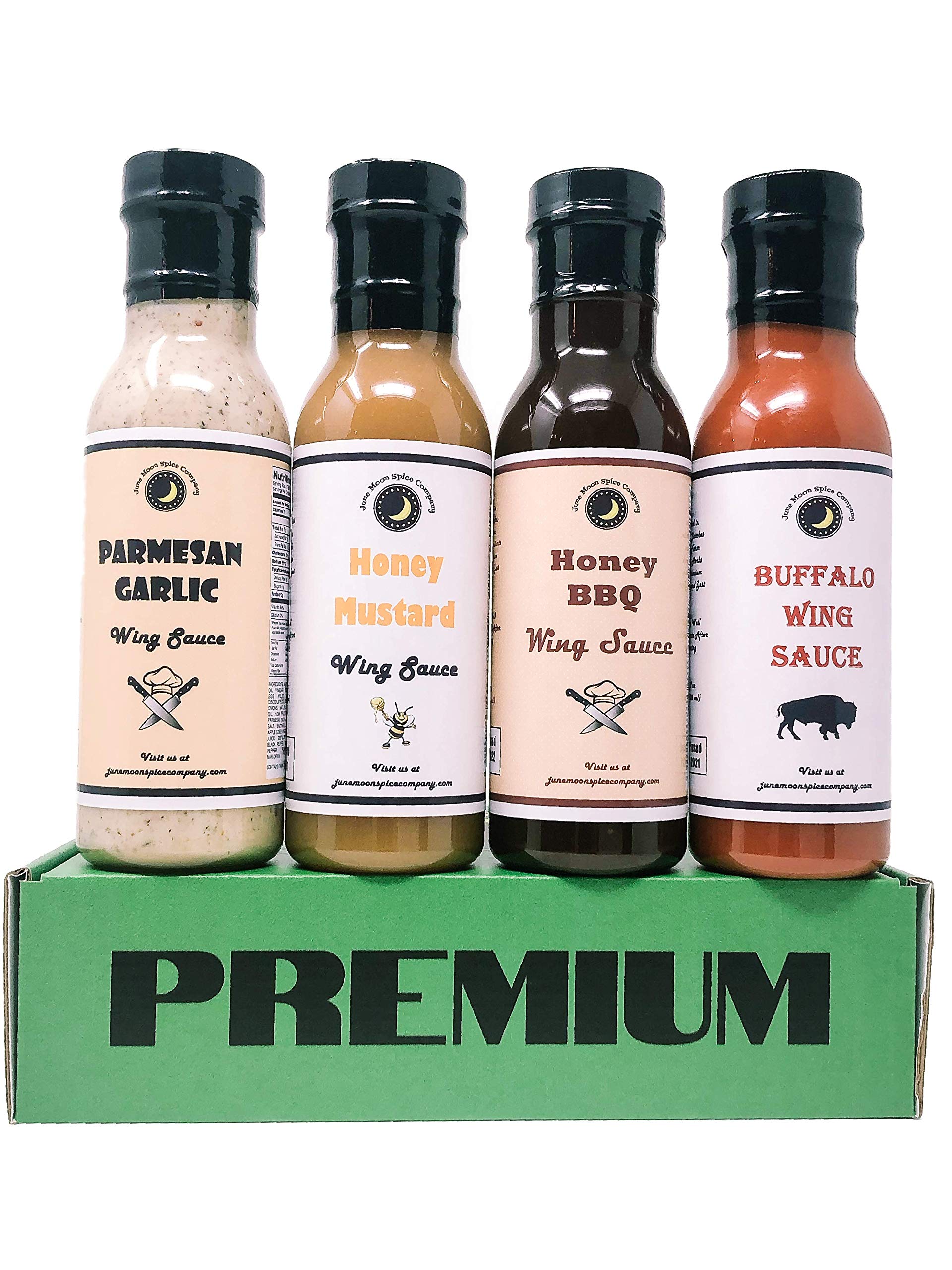 Premium | CHICKEN WING SAUCE | Variety 4 Pack | TOP SELLERS | Buffalo Wing Sauce | Honey Mustard Win