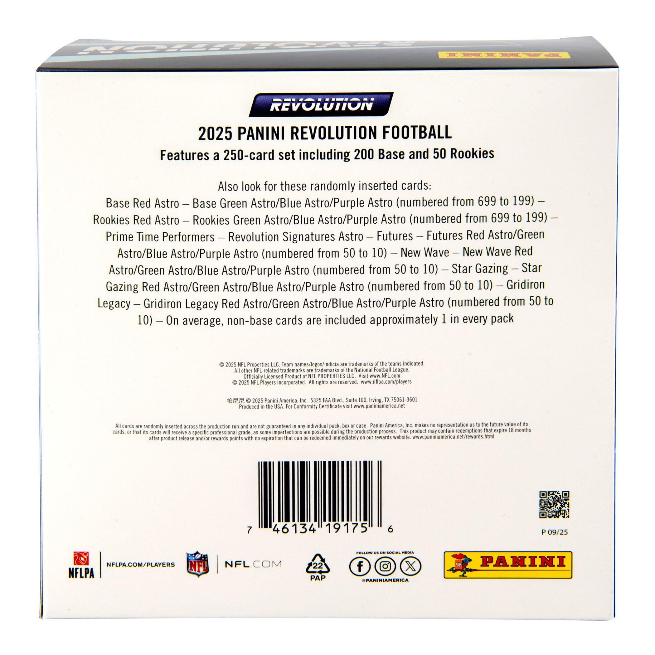 2025 Panini Revolution, Fußball-Sammelkarten, Mega-Box