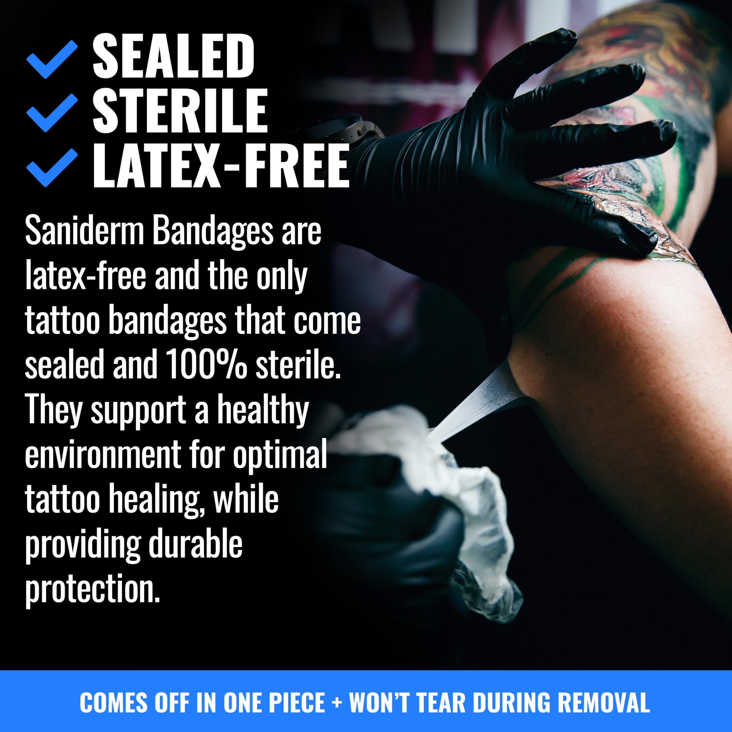 Saniderm Flex Tattoo Bandage Roll, Matte Waterproof Sterile Film