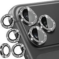 Vista 13 de Protector de lente de cámara compatible con iPhone 14 Pro Max, protector de lente de cámara para Apple iPhone 14 Pro / 14 Pro Max con purpurina