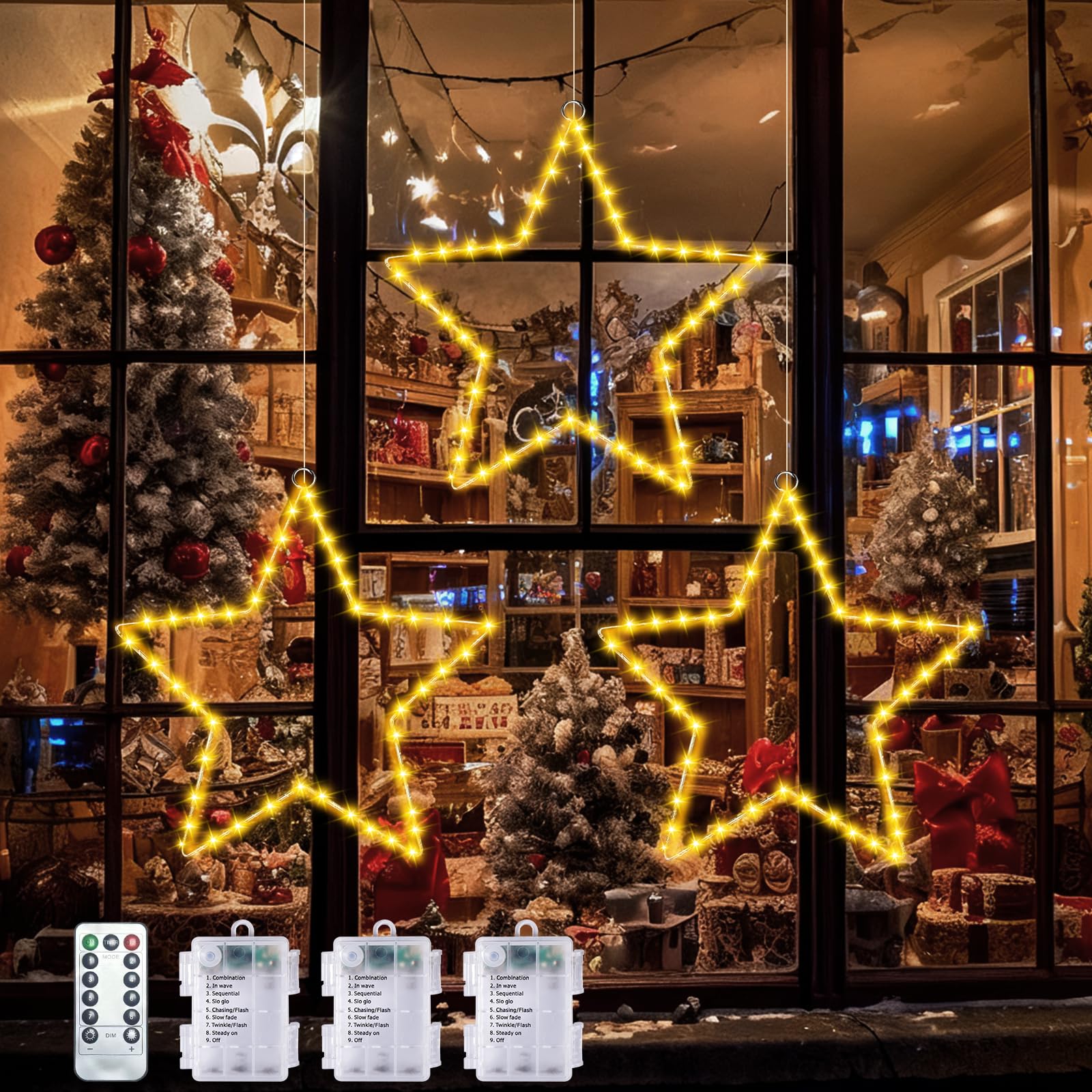 Guirlande Lumineuse Étoiles de Noël