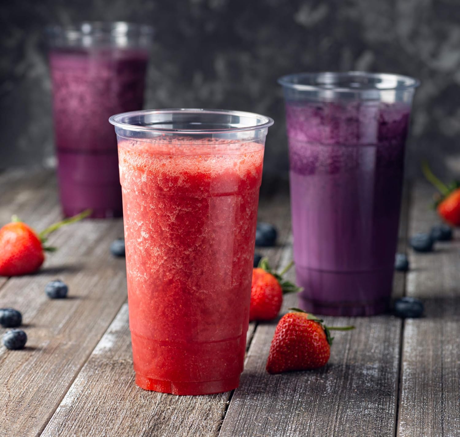 Crystal Clear PET Cups for Iced Coffee,Milkshake, Cold Drinks, Slush, Smoothy's, Slurpee, Ice cream, Dessert, Party's, Plastic Disposable Cups (50, 32 oz)