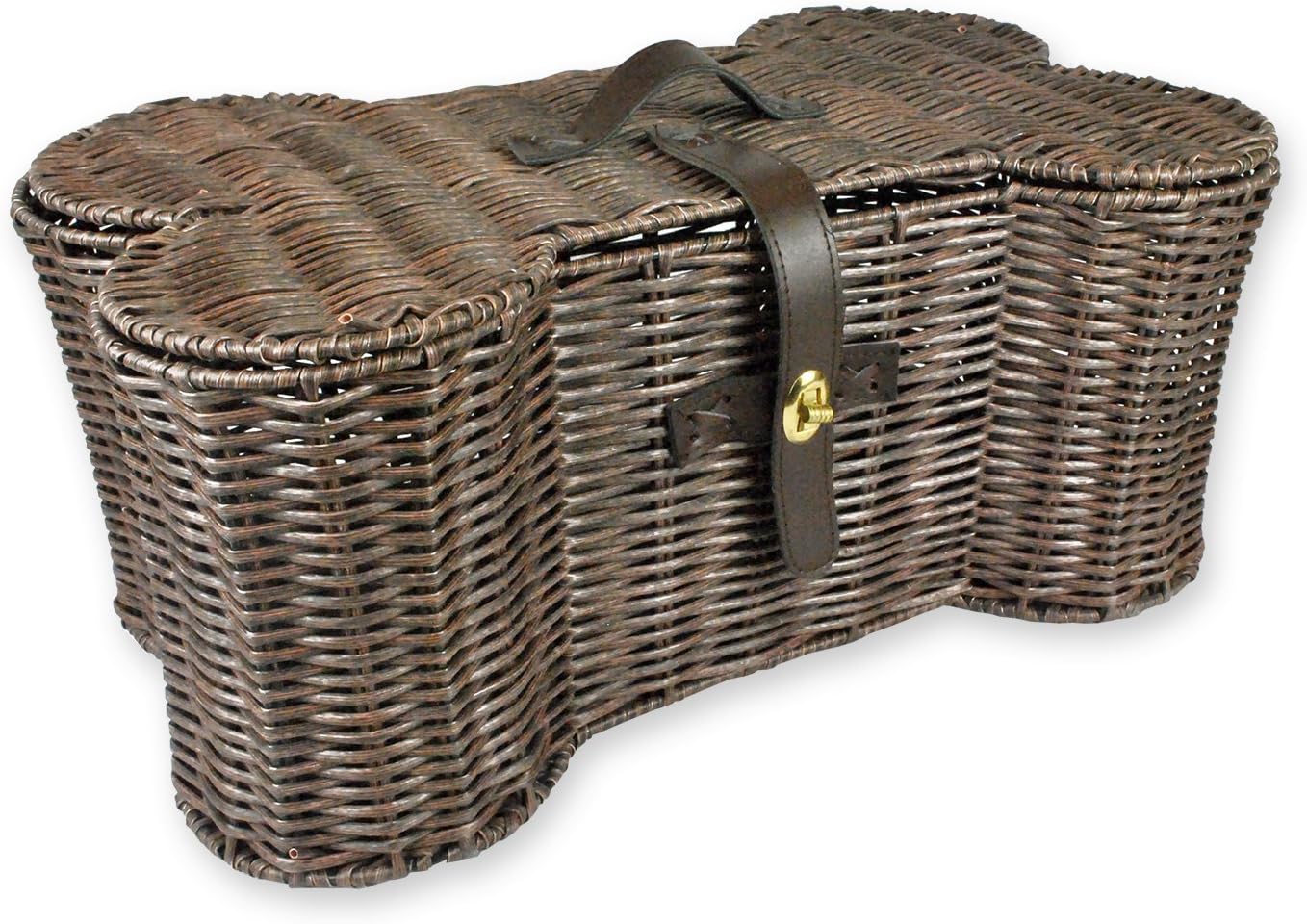 Pet Storage Collection Toy Basket, Medium, 21x13x8", Brown Plastic Wicker