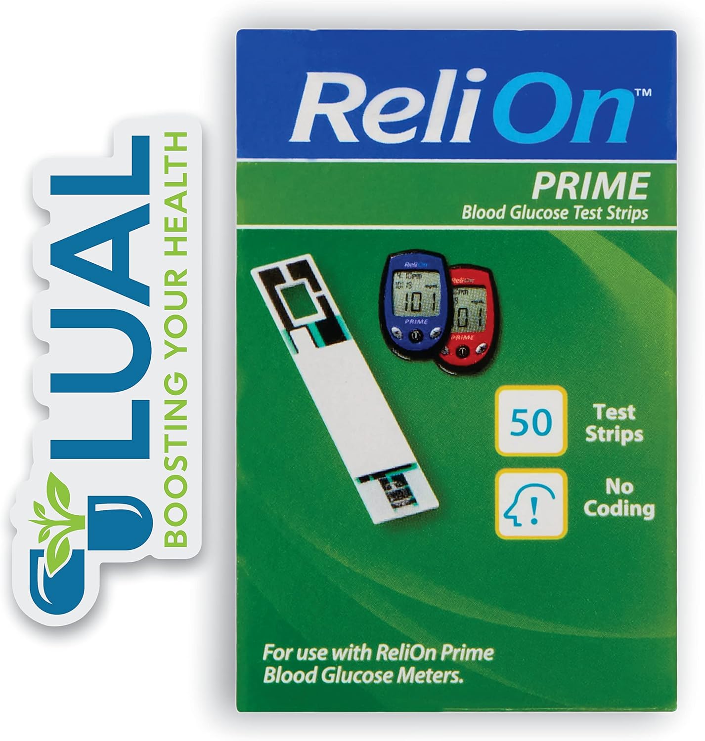 Prime Test Strips. Includes Luall Sticker + ReliOn Prime