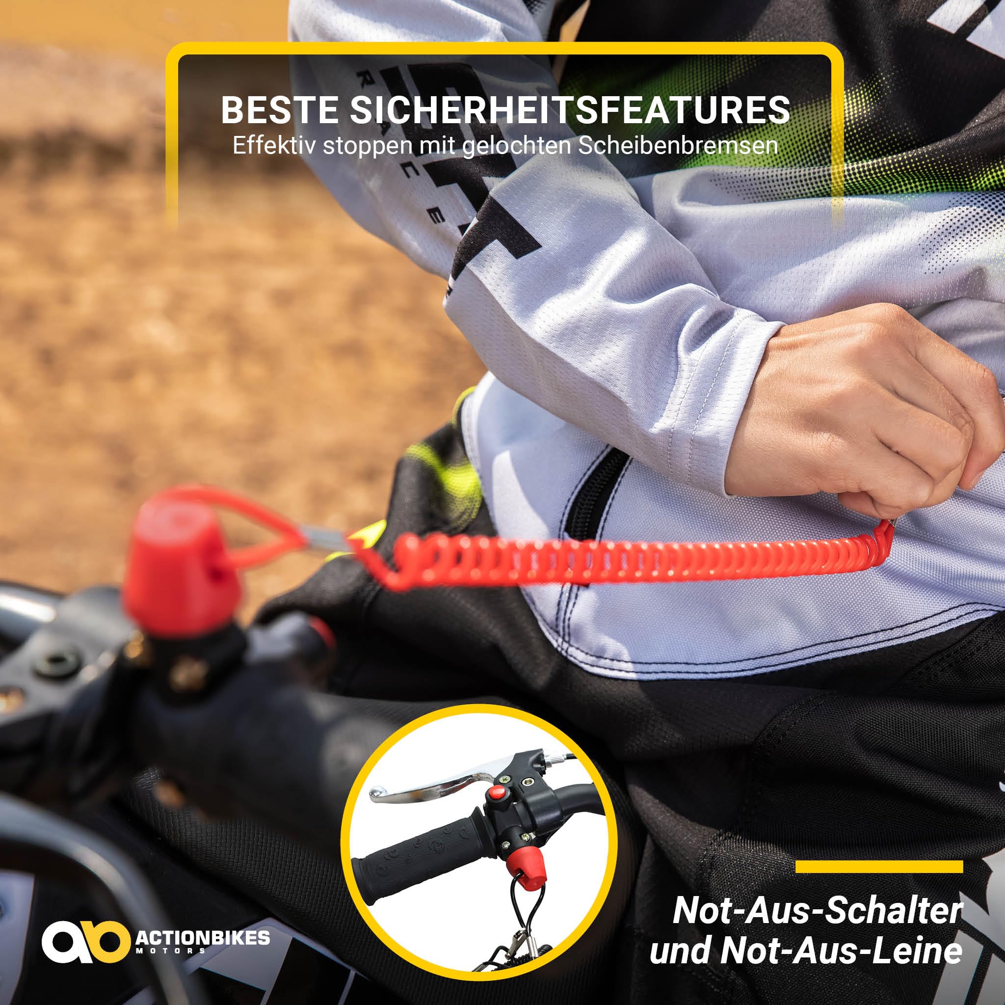 Actionbikes Motors Kinder Crossbike Gazelle | 2-Takt 49 CCM Motor bis 𝟑𝟓 km/h - Motorrad - Pocket Bike - Dirt Bike - Motocross - Pocketbike - Motorsport - Dirtbike - Enduro ab 8 Jahren