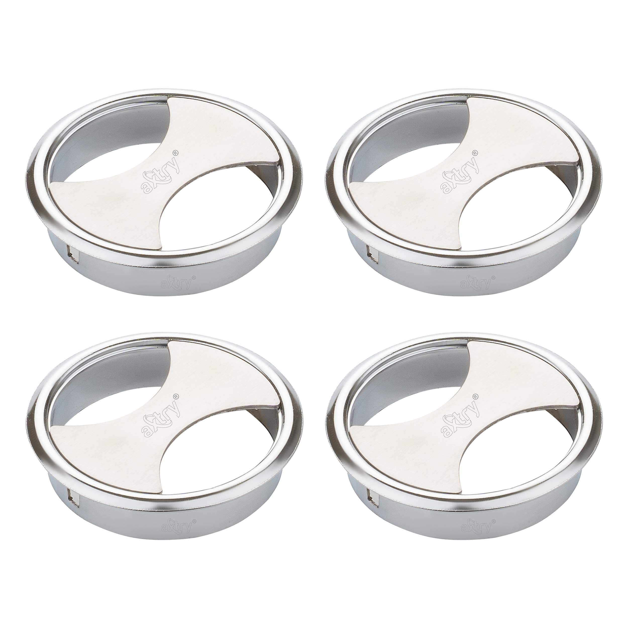 Axtry 2.5 Inch Stainless Steel Cable Manager / Cable Hole Cover Grommet / Wire Cable Organiser Manager Chrome Finish (Silver, Pack of 4) (B08X2LZVFY) Amazon Price History, Amazon Price Tracker