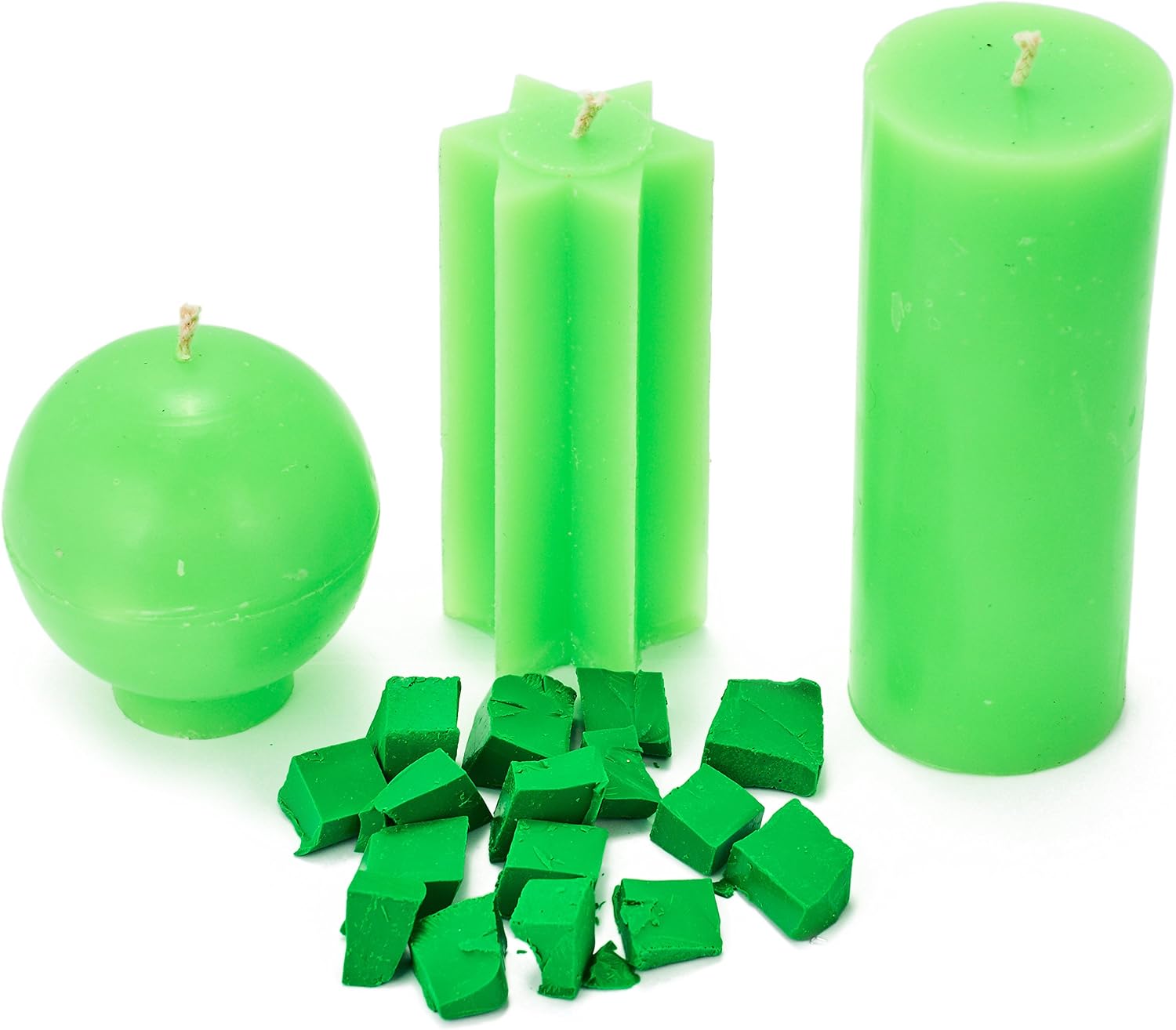 Bright Lime Candle Wax Dye 2 oz - Candle Color Dye Blocks image 2