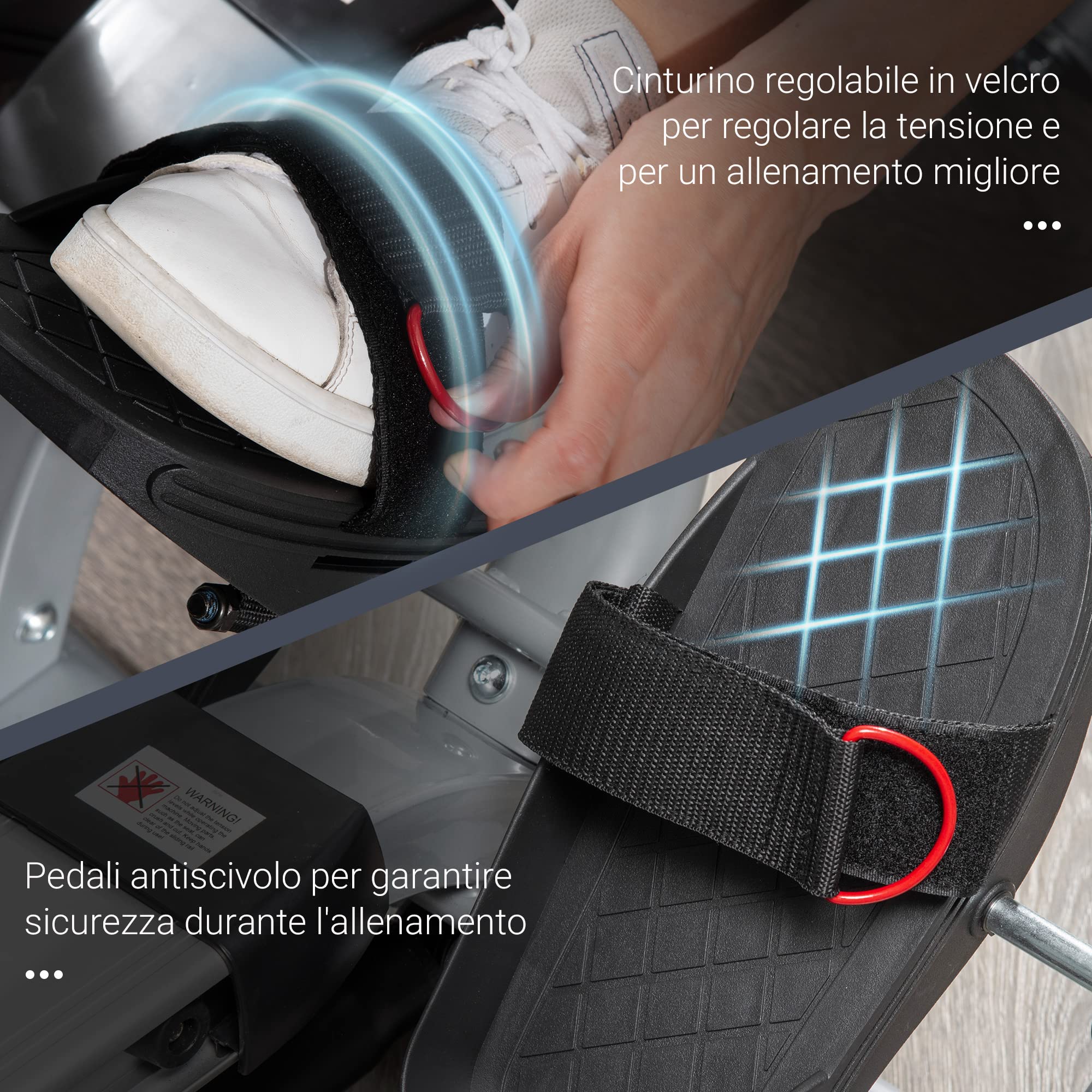 HOMCOM vogatore Professionale Magnetica per Casa a 12 Resistenze per Allenamento con Monitor Digitale e Struttura Scorrevole in Alluminio, Acciaio e ABS, 160x61x50cm, Grigio e Nero