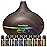 InnoGear Aromatherapy Diffuser & 10 Essential Oils Set, 400ml Diffuser Ultrasonic Diffuser Cool Mist Humidifier with 4 Timers 7 Colors Light Waterless Auto Off for Large Room Office, Dark Wood Grain