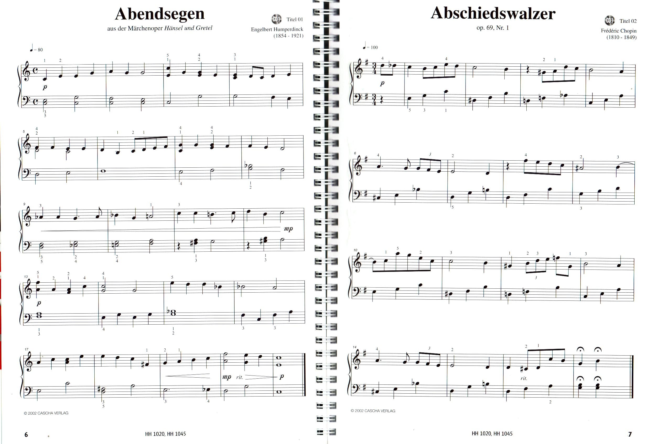 Klassik Piano Buch mit 2 CDs - eine wunderbare Sammlung der 100 beliebtesten und schönsten klassischen Melodien für Klavier - Notenbuch mit 2 CDs - HH1020 4026929917140