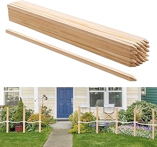 VEVOR Wooden Garden Stakes, 25 Pcs 36x0.75x0.75 in Survey Grading Stakes...