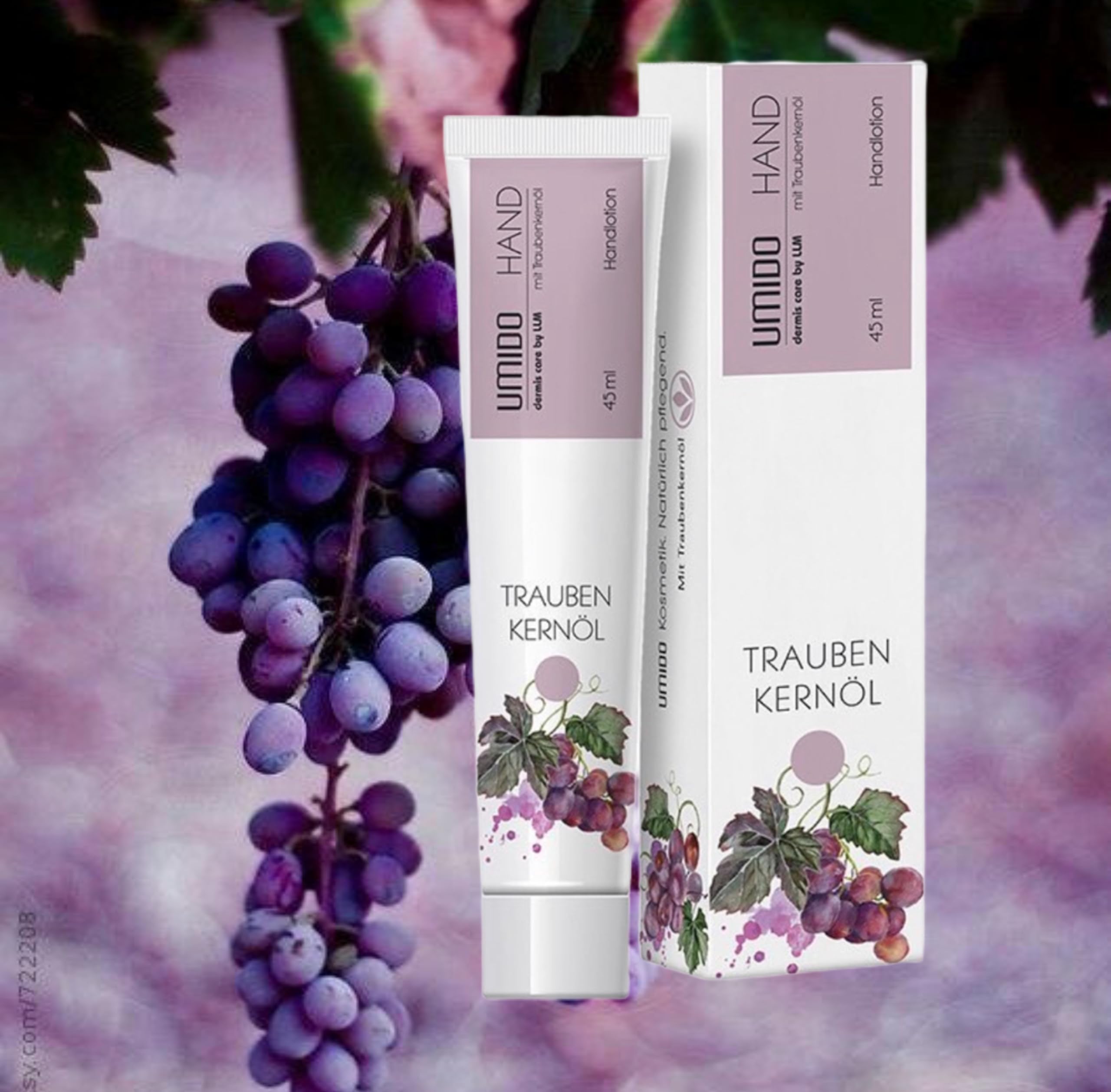 72x UMIDO Hand-Lotion 45 ml Traubenkernöl | Handcreme | Creme | Pflegecreme | Lotion | Hautpflege