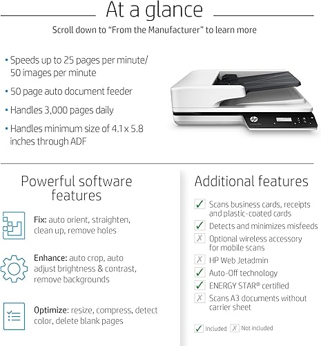 Miniatura 6 de Escáner OCR plano HP ScanJet Pro 3500 f1 (renovado)