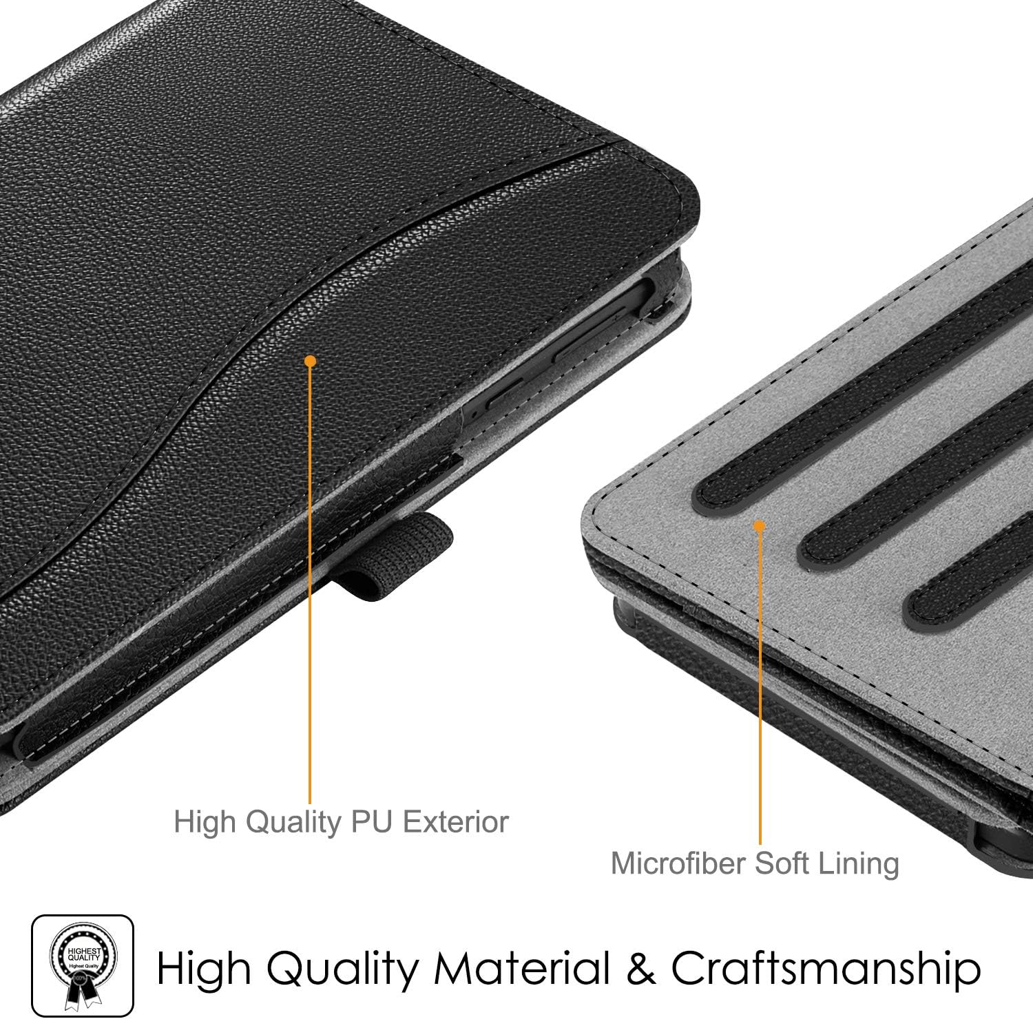 Fintie Case for Vankyo MatrixPad Z1 / S7, AEEZO Tronpad 7, Pritom P7 Pro, qunyiCO Y7, Dragon Touch M7, Fusion5 F704Bv2 7-Inch Tablet - Multi-Angle Viewing Folio Stand Cover with Pocket (Black)