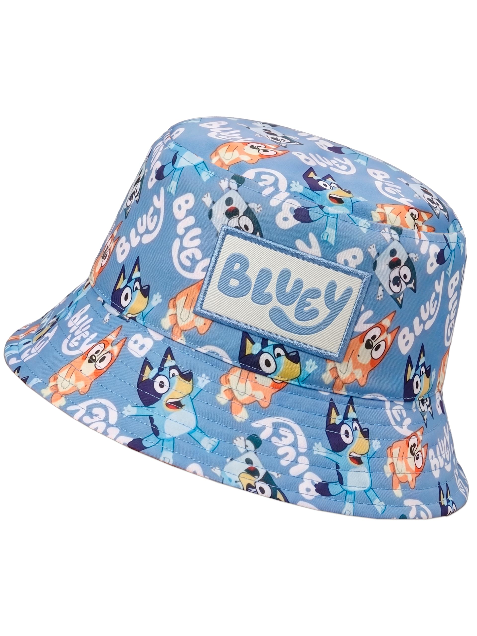 Bluey Hat, Bingo and Muffin Boys Bucket Hat, Kids Cap for Summer, Blue, One Size