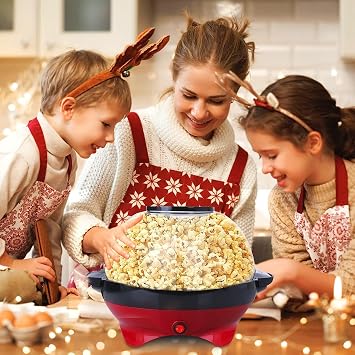 TLGREEN 6 Qt Popcorn Machine - 24 Cups, Stir Crazy Popcorn Popper Machine