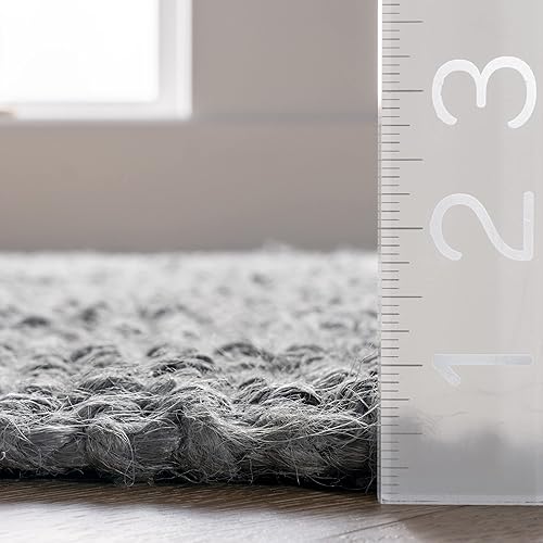 Miniatura 2 de nuLOOM - Alfombra gruesa de yute Daniela Farmhouse de fibra natural, ecológica, hecha a mano, dormitorio, sala de estar, comedor