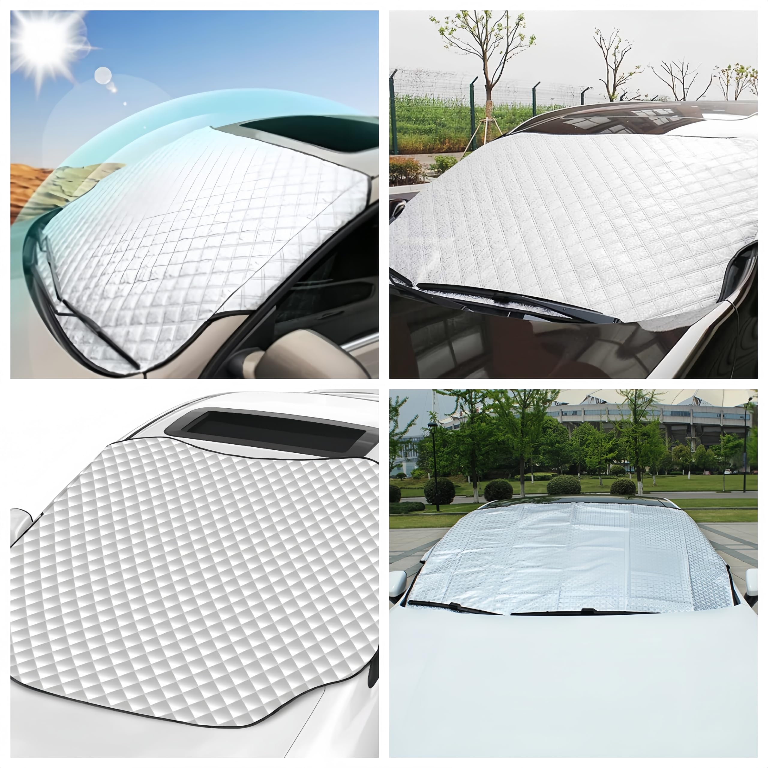 Copertura Parabrezza Auto LNGJIN - Antigelo E Protezione Solare, Pieghevole, Per Auto E SUV - Foto 8