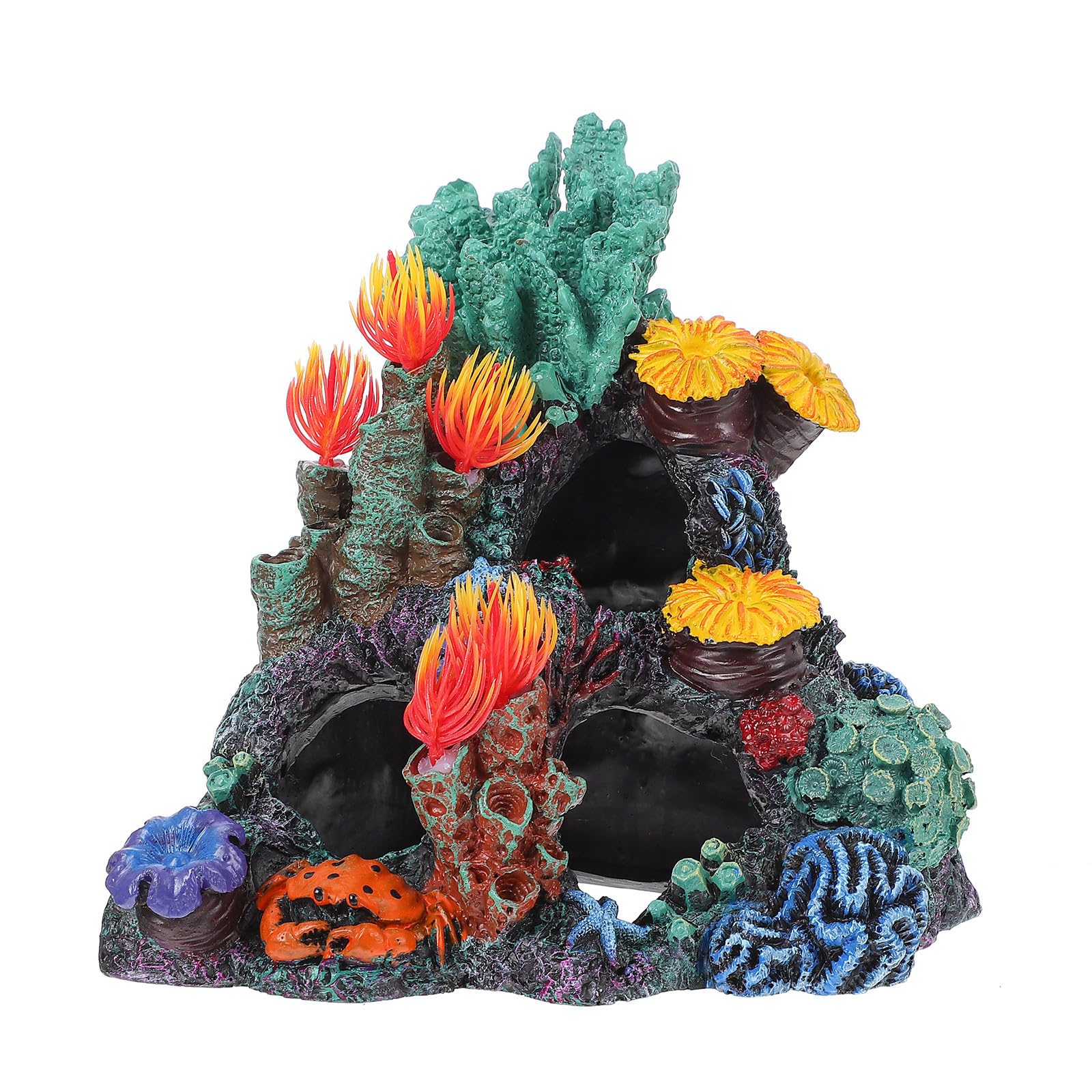 Cabilock Decoración de Acuarios Adorno de Coral Artificial de Resina Realista y Resistente para Embellecer Peceras en Uso Multi-Escenario