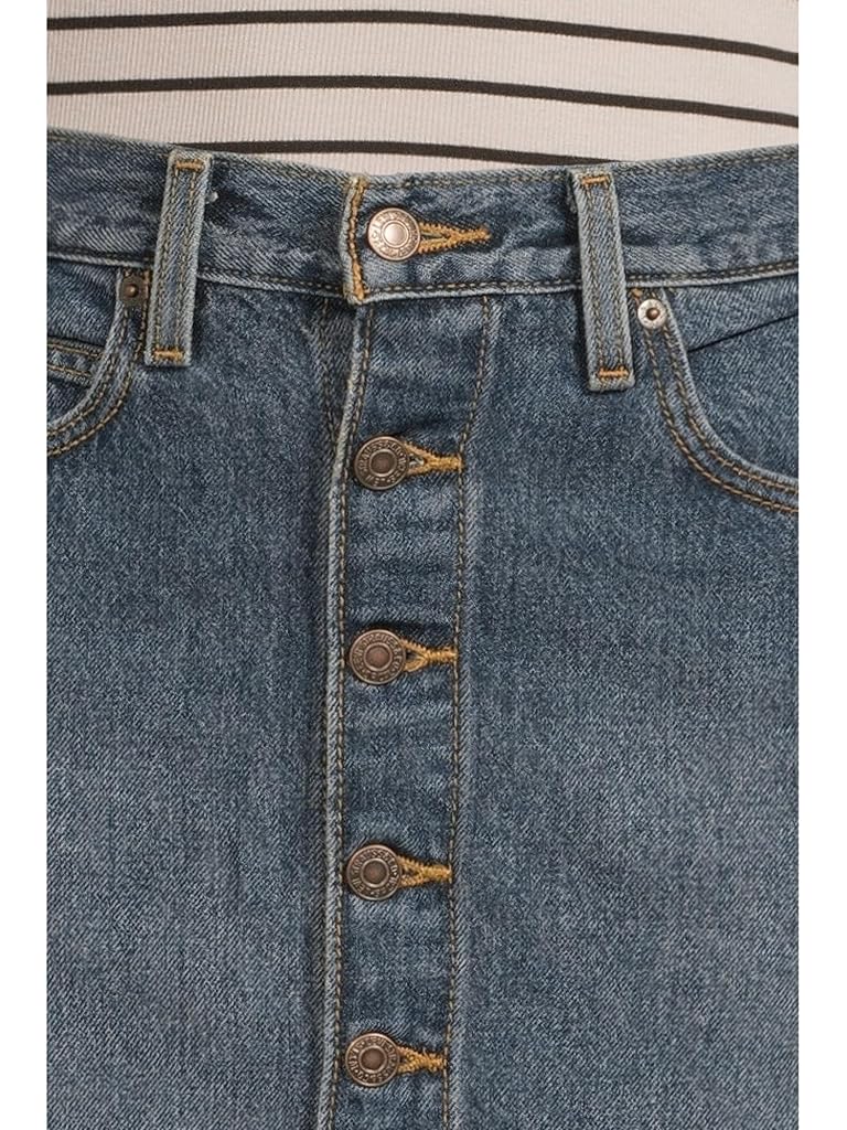 Blue Levi's® Retro Button Front Skirt