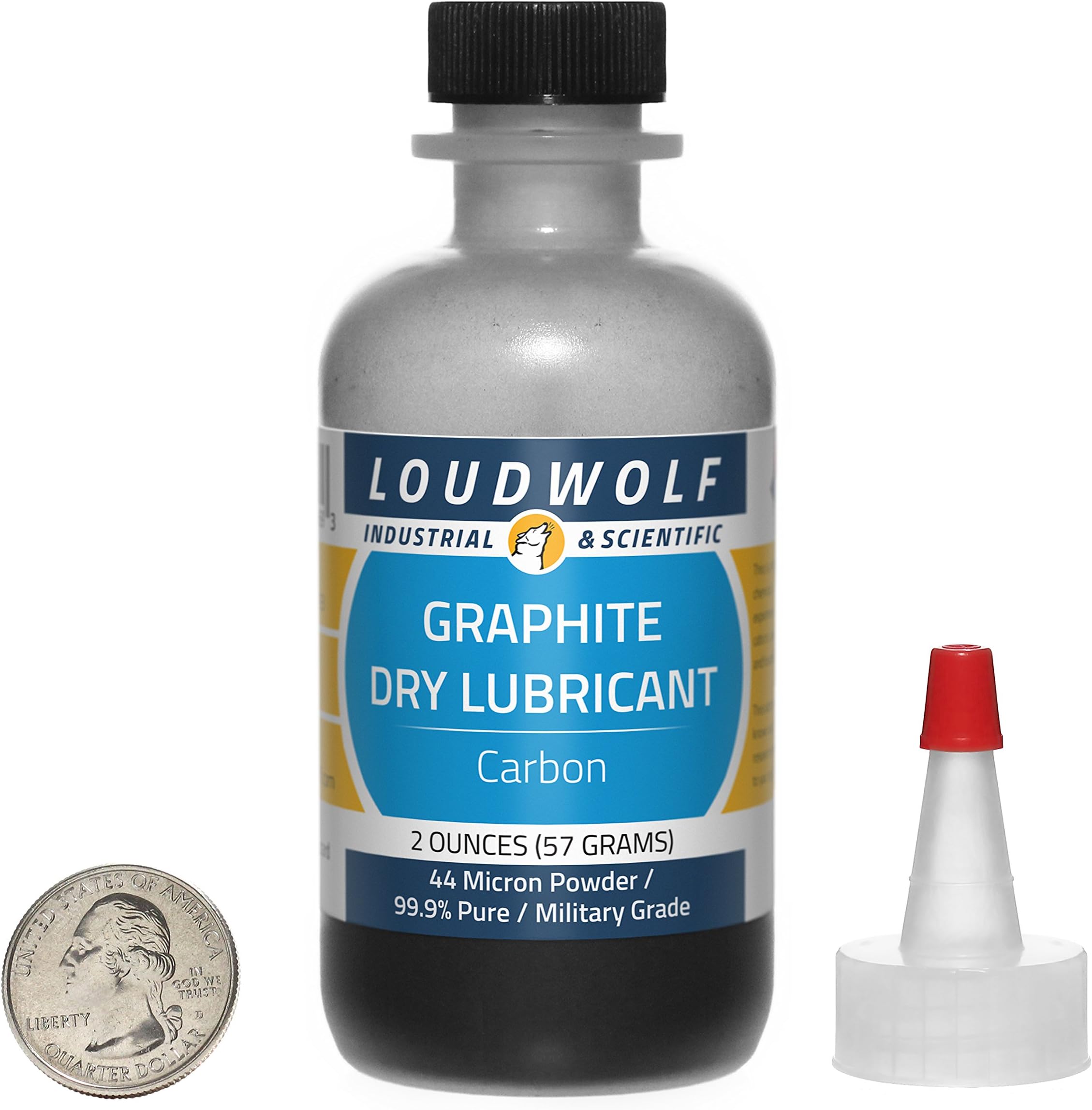Graphite / 44 Micron Powder / 2 Ounces / 99.9% Pure Military Grade