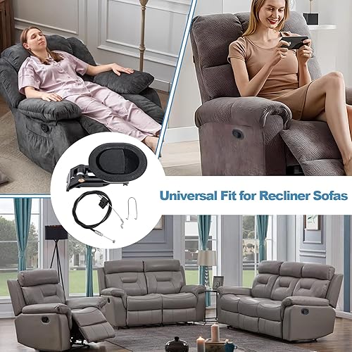 Miniatura 7 de Podoy Recliner Pull Handle Replacement Parts,Universal Recliner Pull Cable Release Compatible with Lazy Boy Ashley and Most Furniture Sofa Chair,