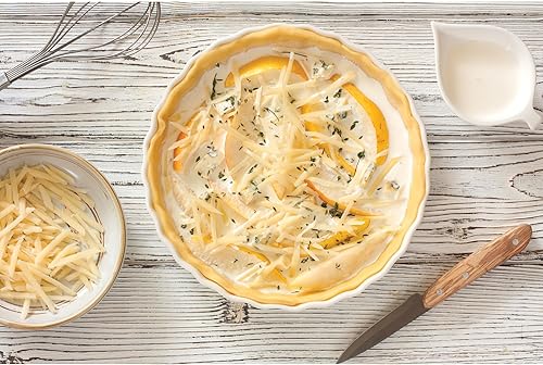 Miniatura 5 de HIC Kitchen Souffle, porcelana blanca fina, 48 onzas, 1.5 cuartos de galón