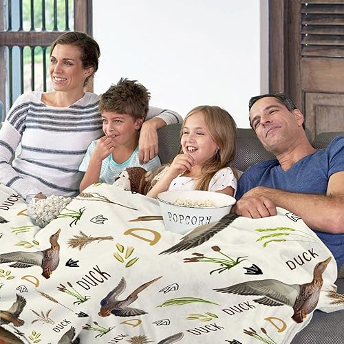 Miniatura 3 de Manta de pato mallardo, ultra suave y acogedora manta de animales de pato para mujeres y hombres, bonita manta de pato para sofá y cama, regalo para