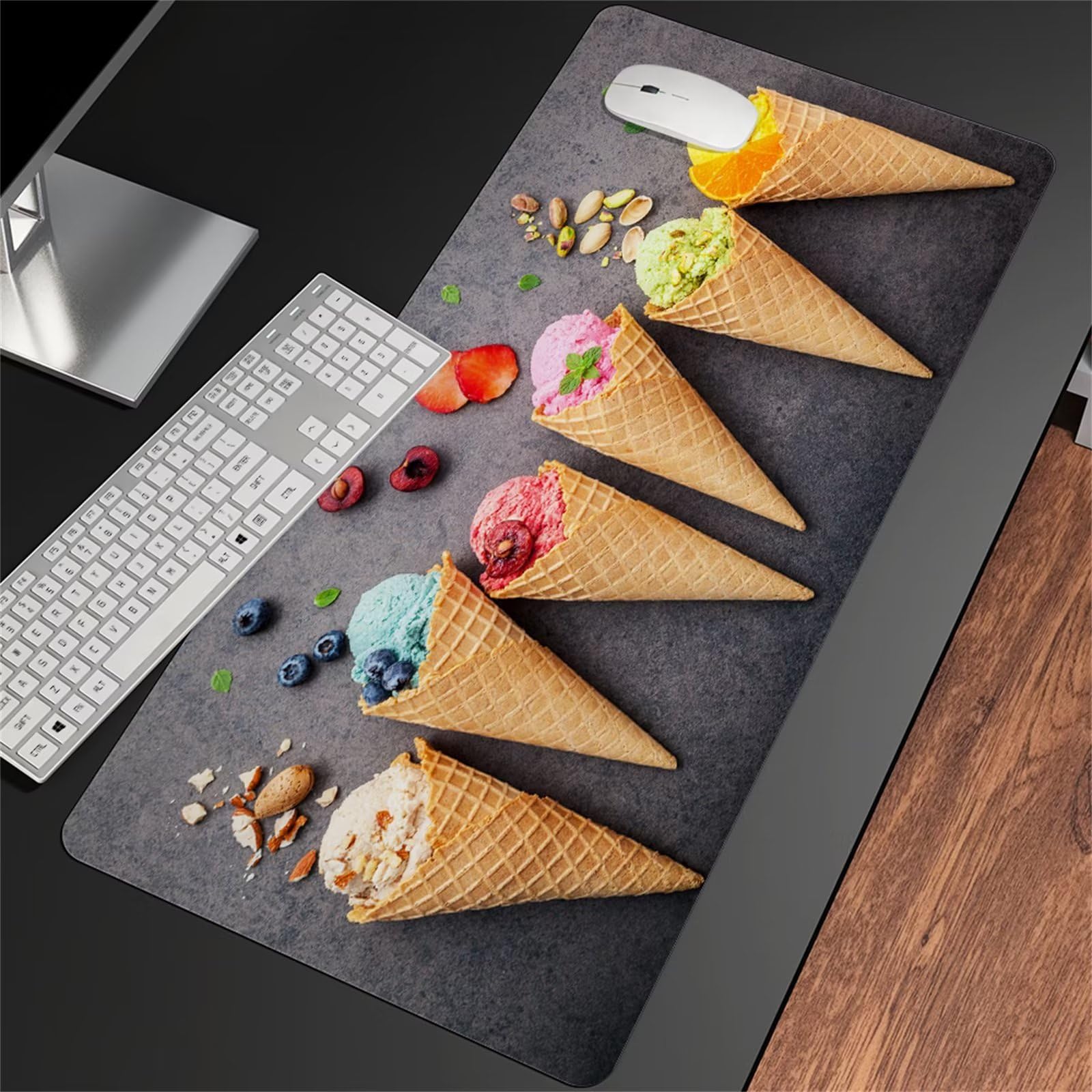 Tapis de souris gamer XXL étanche antidérapant pour gamersordinateur Glace sb535