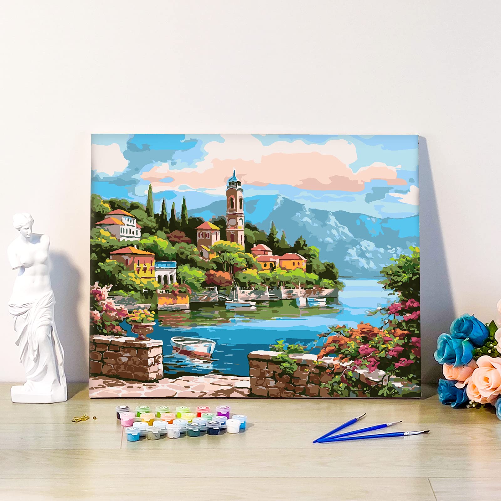 Malen Nach Zahlen Kit Für Erwachsene & Kinder – Leinwand 50x40 Cm, Mit Acrylfarben & Pinseln