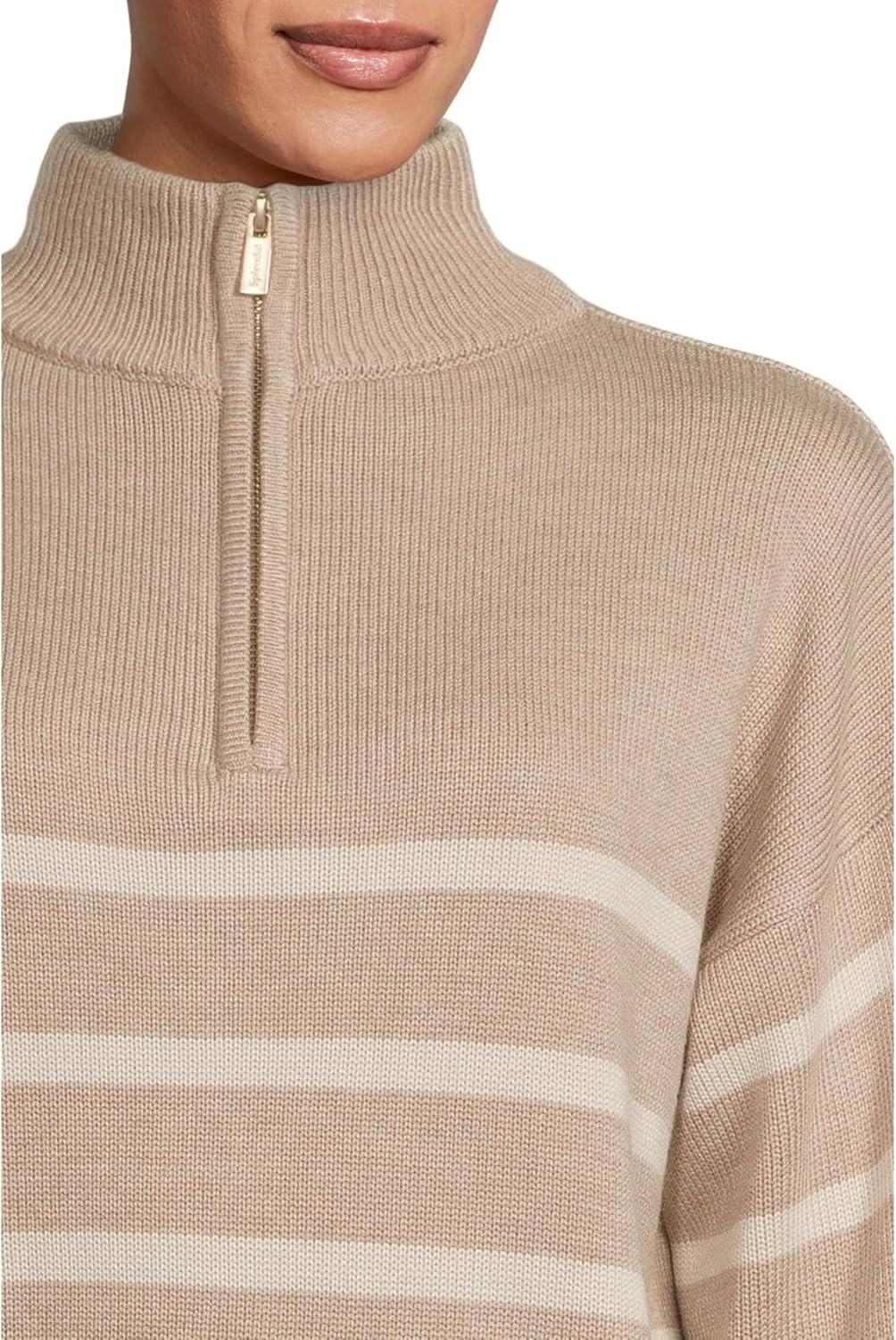 Splendid Georgie Stripe 1/4 Zip Sweater - Image 4