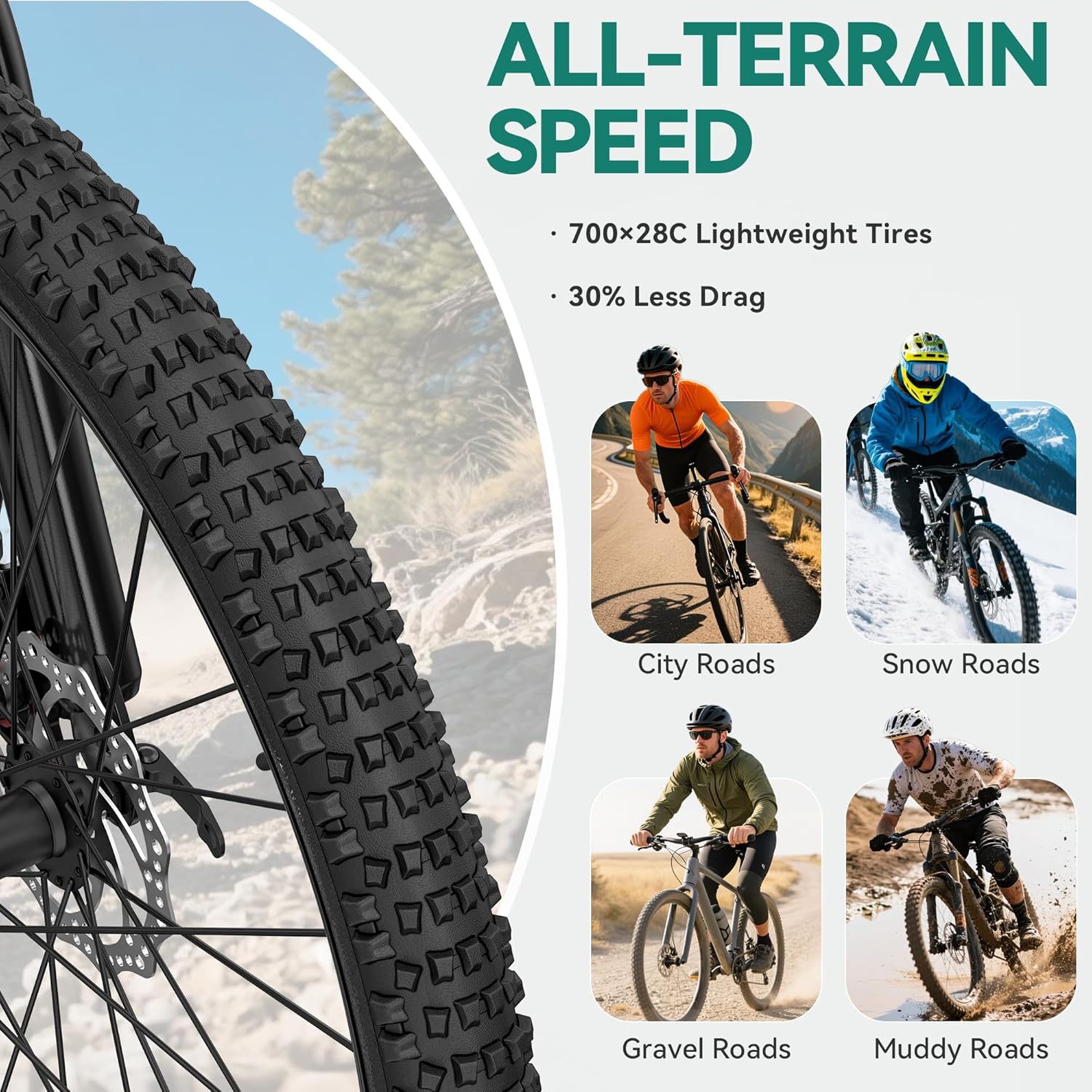 YITAHOME 26 Inch Mountain Bike for Men Women, 21-Speed Adult Bicycle, Double Disc Brake, Front Suspension Fork, Aluminum Frame MTB for Adults