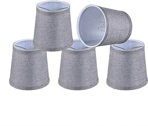 Aspen Creative 51024-5 Imperio de tapa dura, pantalla de tela texturizada de lino con clip, parte inferior superior de 4 pulgadas x 5 pulgadas de