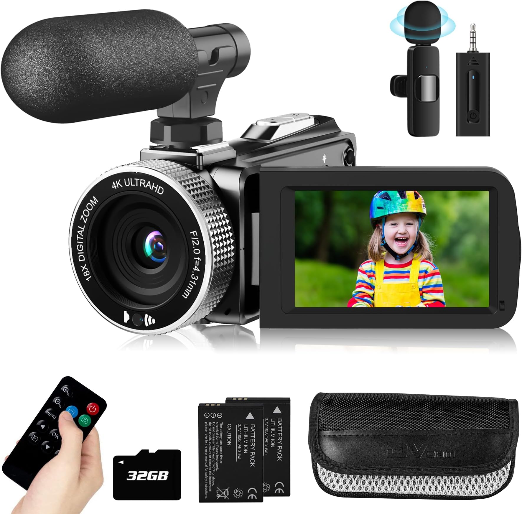Amazon.com : Rawiemy Video Camera Camcorder 4K 48MP 30FPS Vlogging ...