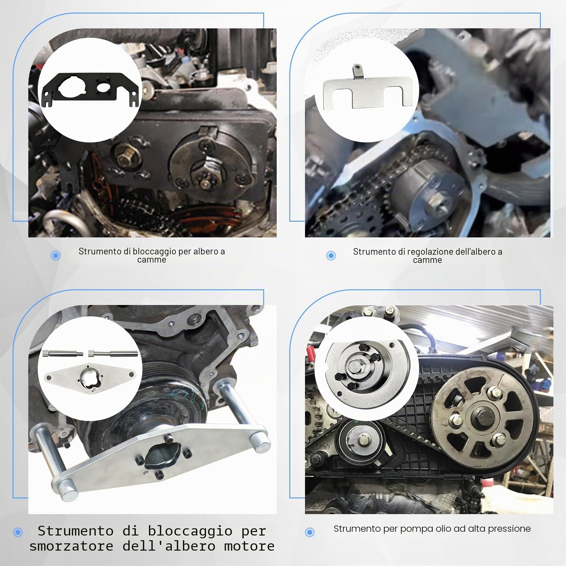 Attrezzo Bloccaggio Albero a Camme JLR-303-1625 per Land Rover | Kit messa in fase motore compatibile con Jaguar 2.0 Diesel, Discovery Sport, Evoque, F-Pace, XE e XF