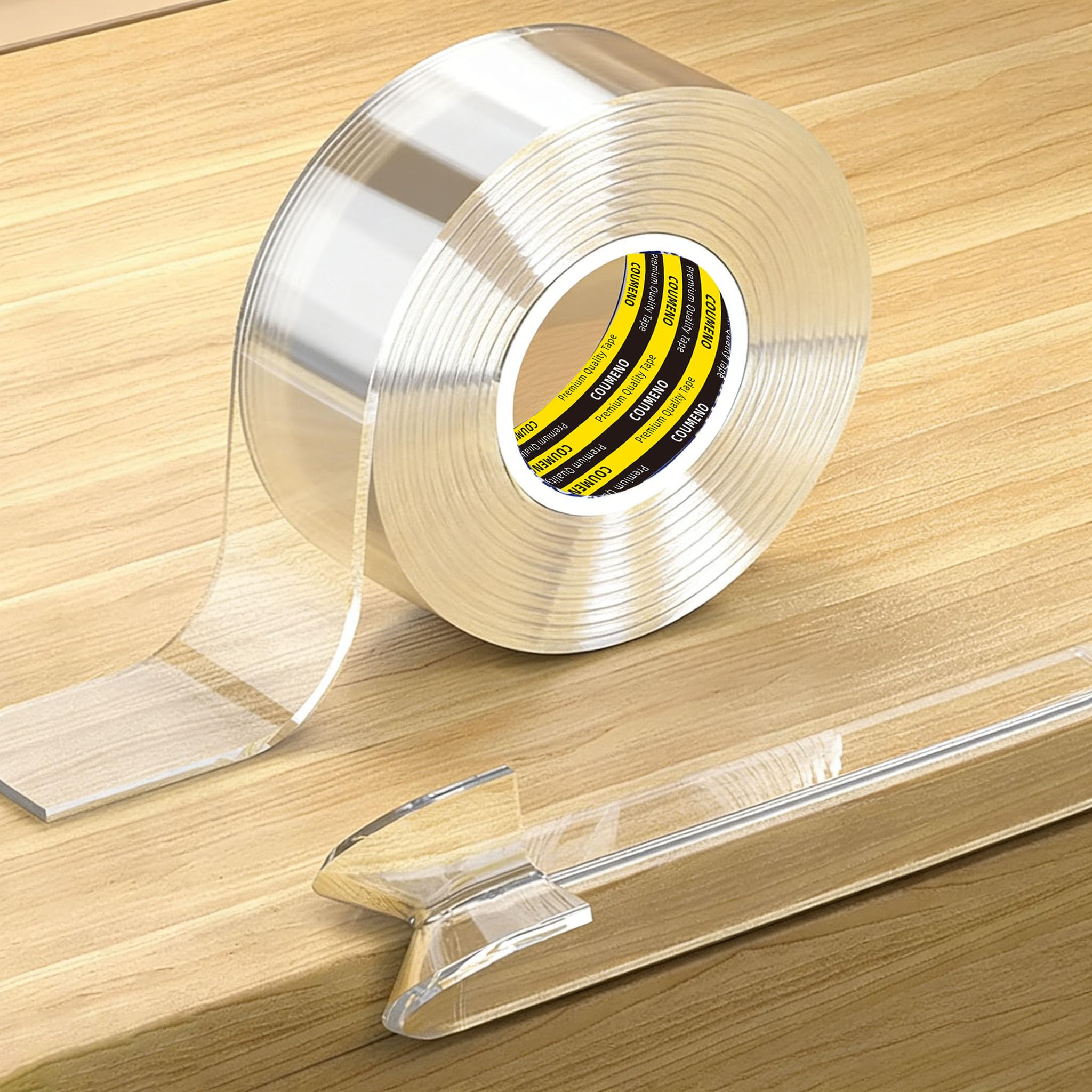 COUMENO Kantenschutz Transparent, 20 mm x 3 m, 2 mm Dick, Starke Klebekraft Ecken- & Kantenschutz zum Kindersichern und Baby-Schutz, Weiche Möbelkantenschoner für Wände,Bleche,Glastische,Möbel,Betten