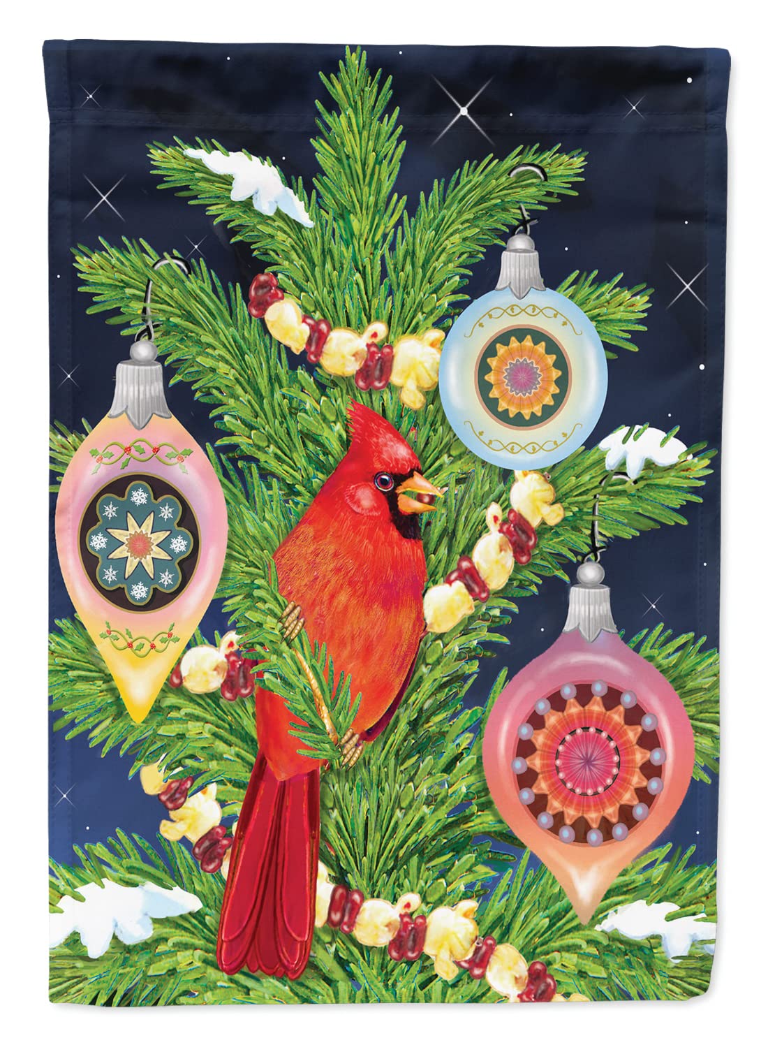 Drapeau Cardinal de Noël pour jardin extérieur décoration de fête multicolore