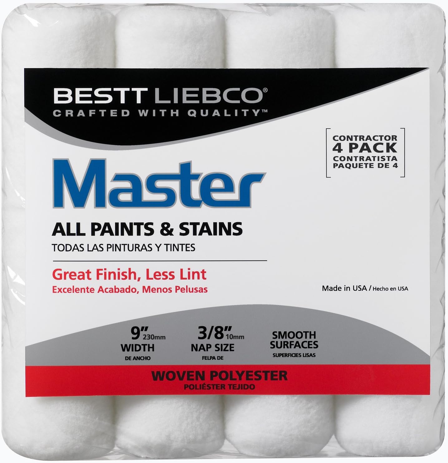 Bestt Liebco 555993940 Master Woven Polyester Roller Cover, 9 x 3/8 in
