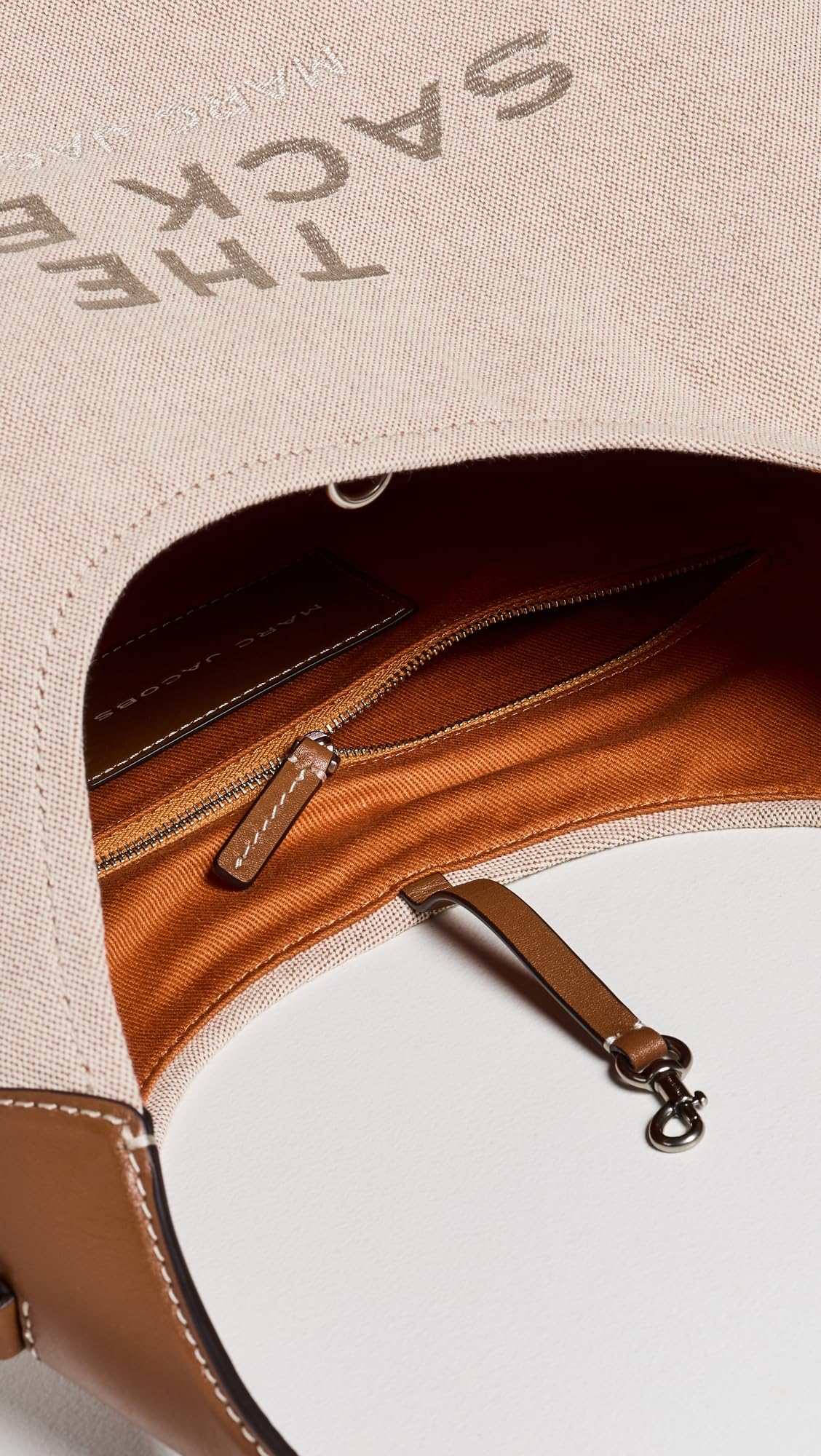 Marc Jacobs The Leather-Trim Canvas Belted Sack Bag