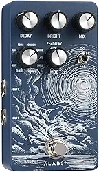 ALABS Pedais de reverberação CETUS para guitarra elétrica, pedal de reverberação com 9 efeitos de reverberação, secagem analógica, função de congelamento, modulação ajustável, controle de