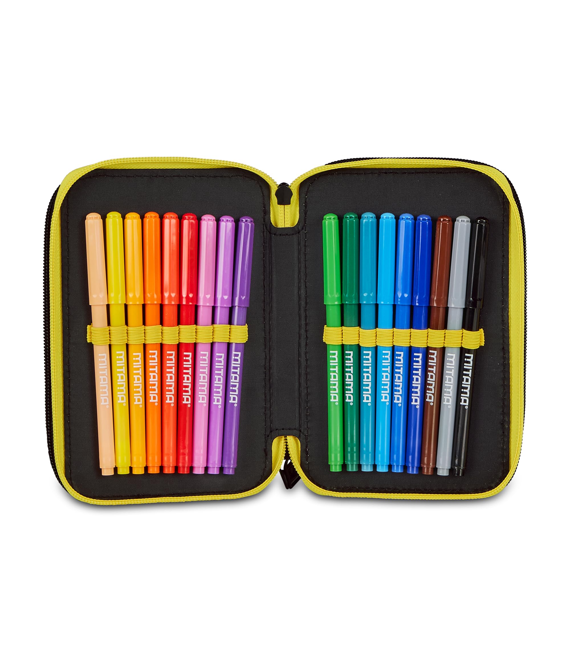 Seven Astuccio Scuola 3 Zip Roma, Rosso, Triplo Scomparto, 45 pezzi, Set cancelleria incluso, Accessori Zaino, Scuola elementare, Bambini e ragazzi, Calcio, Prodotto ufficiale